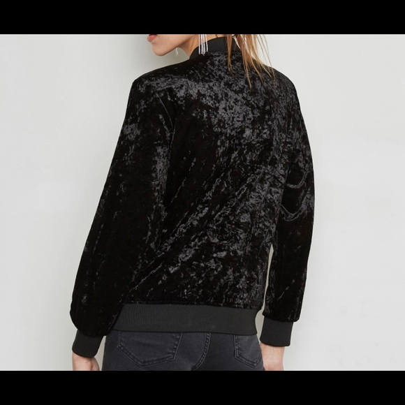FOREVER 21 Crushed Velvet bomber jacket - Picture 5 of 6